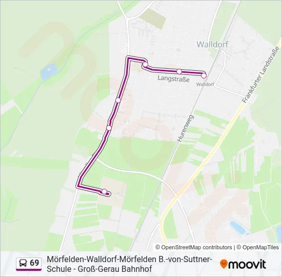 69 Bus Line Map