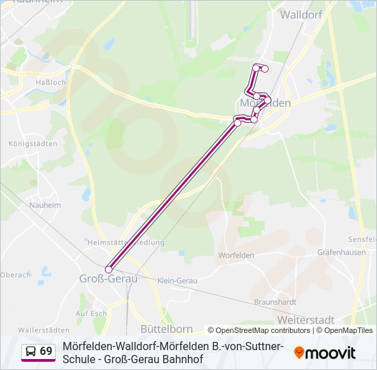 69 Bus Line Map