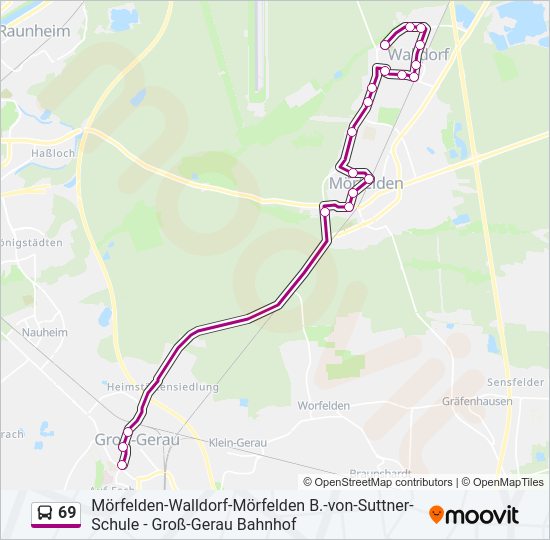 69 Bus Line Map
