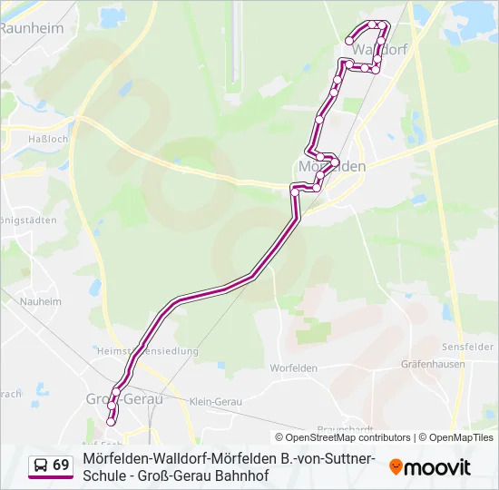 69 Bus Line Map