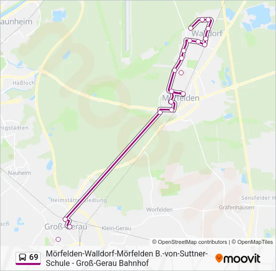 69 Bus Line Map