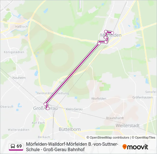 69 Bus Line Map