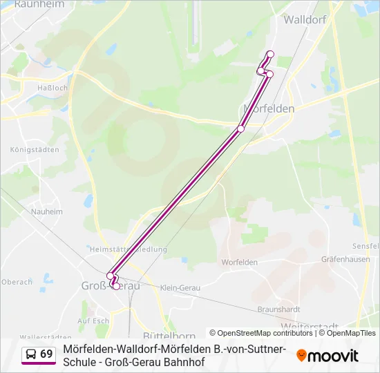 69 Bus Line Map