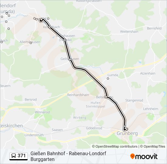 371 Bus Line Map