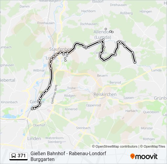 371 Bus Line Map