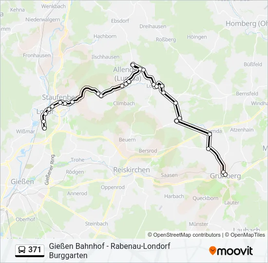 371 Bus Line Map
