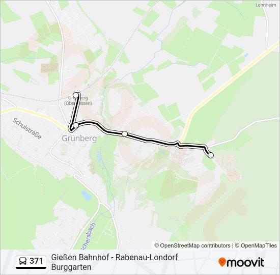 371 Bus Line Map