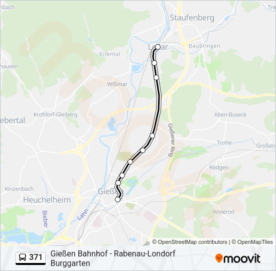 371 Bus Line Map