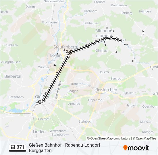 371 Bus Line Map