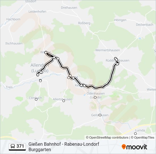 371 Bus Line Map