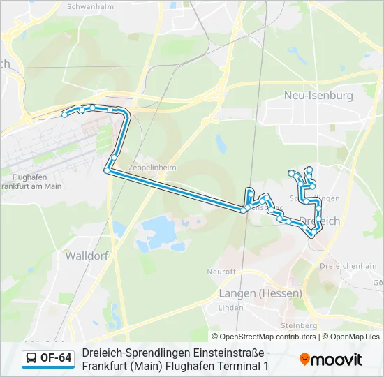 OF-64 Bus Line Map