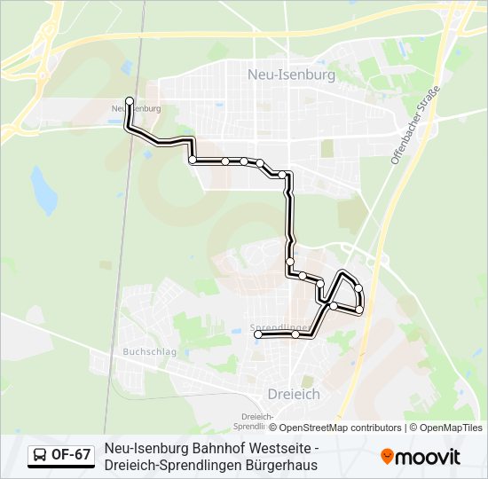 OF-67 Bus Line Map