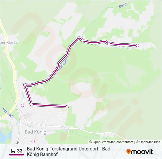 33 Bus Line Map