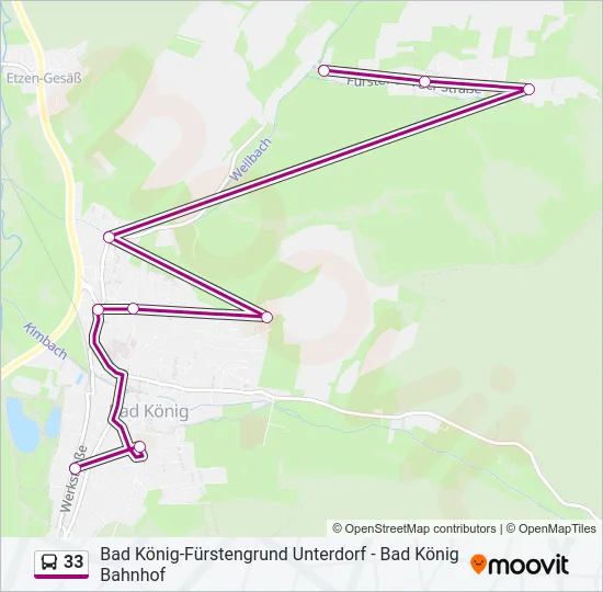 33 Bus Line Map
