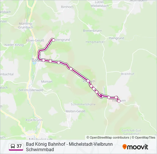 37 Bus Line Map