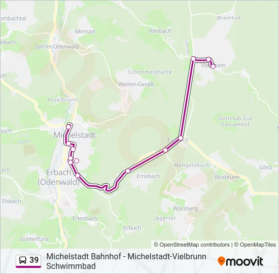 39 Bus Line Map