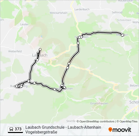 373 Bus Line Map