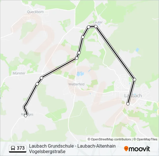 373 Bus Line Map