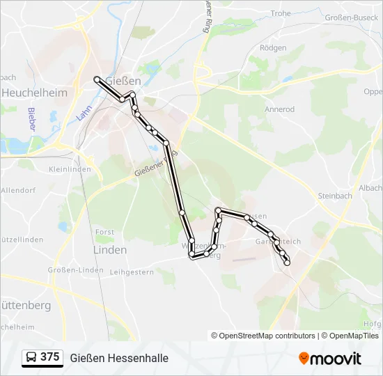 375 Bus Line Map