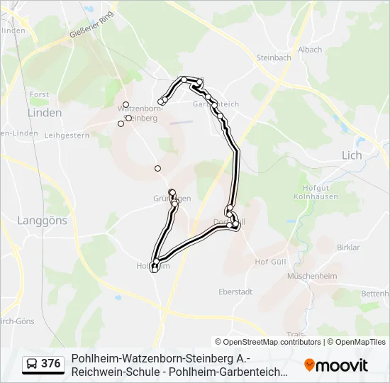 376 Bus Line Map