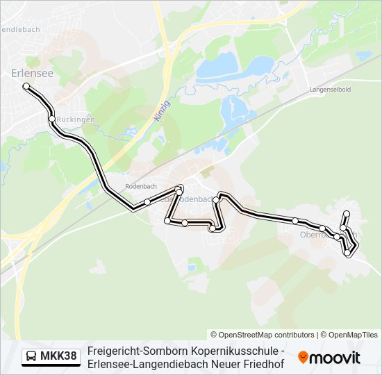 MKK38 Bus Line Map