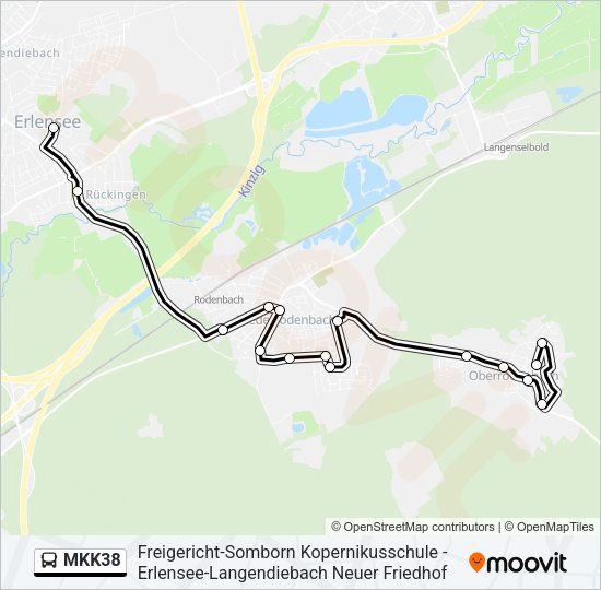 MKK38 Bus Line Map