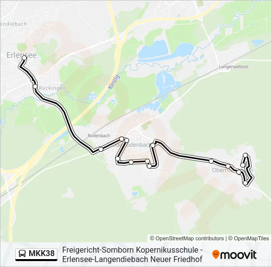 MKK38 Bus Line Map