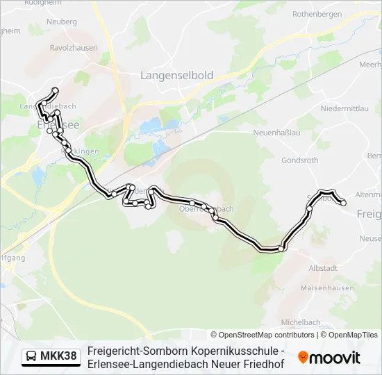 MKK38 Bus Line Map