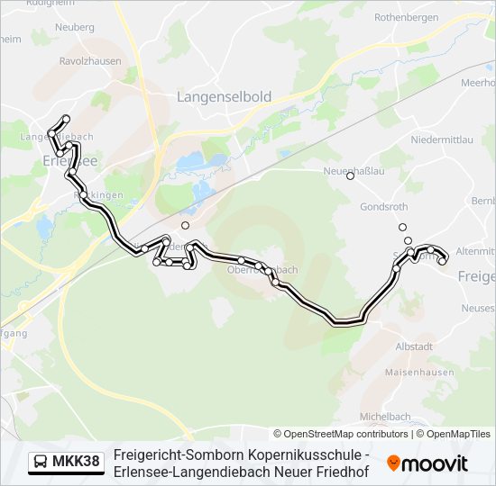 MKK38 Bus Line Map