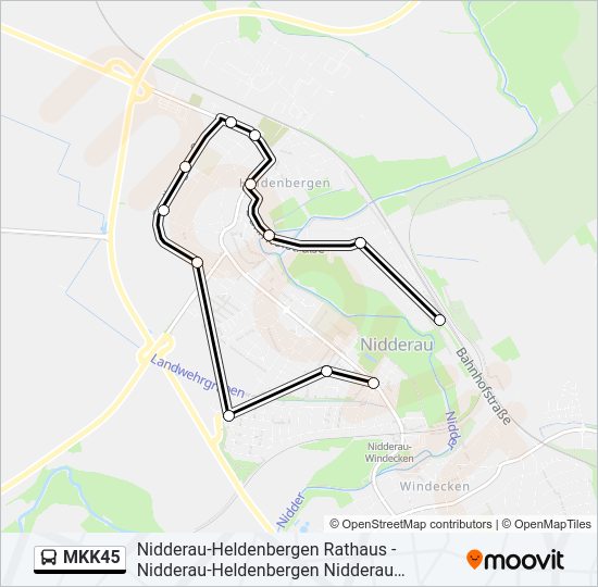 MKK45 Bus Line Map
