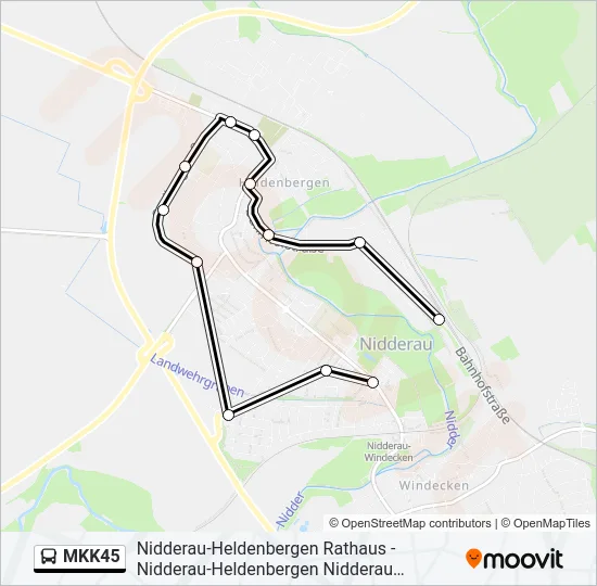 MKK45 Bus Line Map