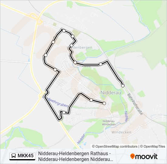 MKK45 Bus Line Map