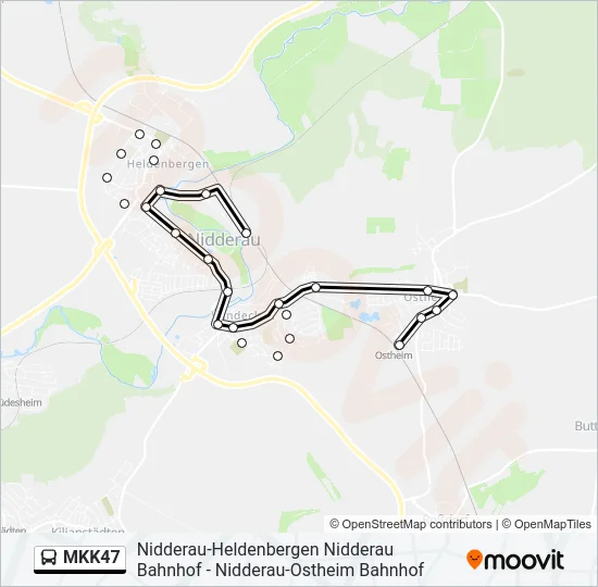 MKK47 Bus Line Map