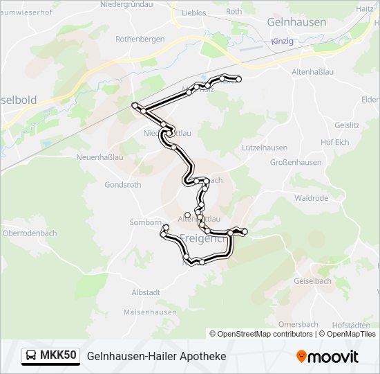 MKK50 Bus Line Map