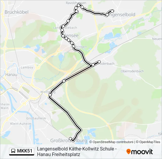 MKK51 Bus Line Map