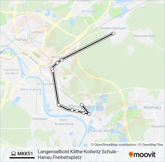 MKK51 Bus Line Map