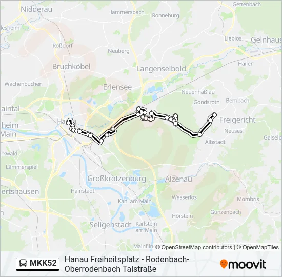 MKK52 Bus Line Map
