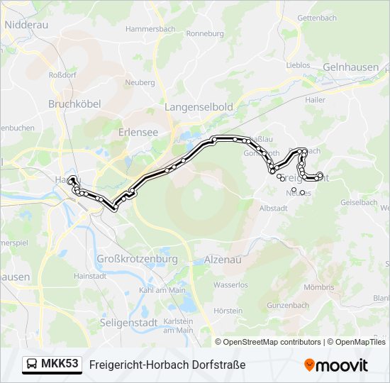 MKK53 Bus Line Map