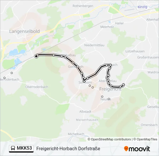 MKK53 Bus Line Map