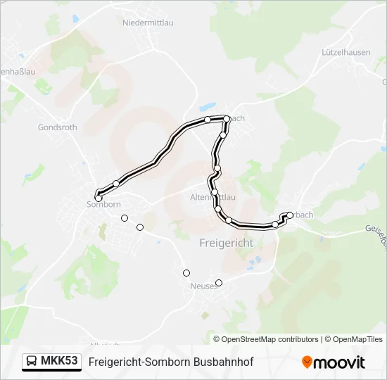 MKK53 Bus Line Map