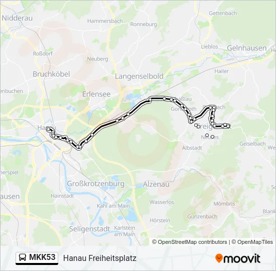 MKK53 Bus Line Map