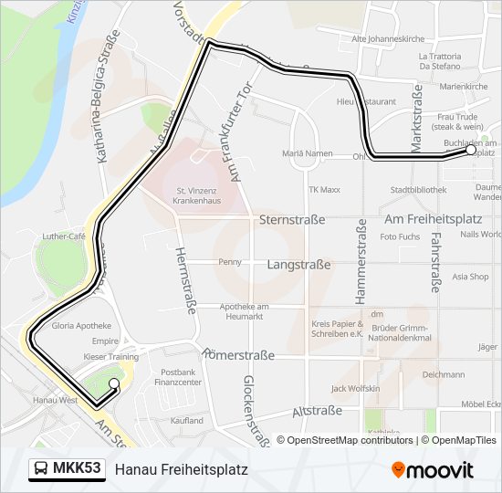 MKK53 Bus Line Map