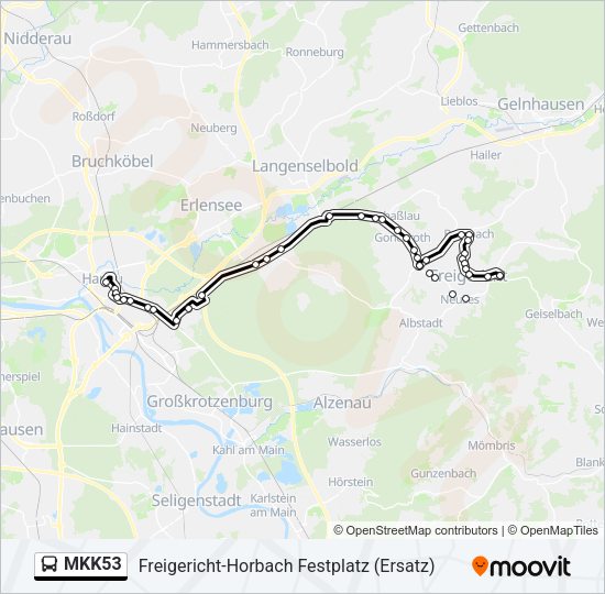 MKK53 Bus Line Map