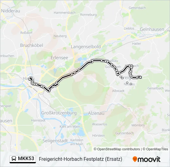 MKK53 Bus Line Map