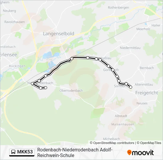 MKK53 Bus Line Map