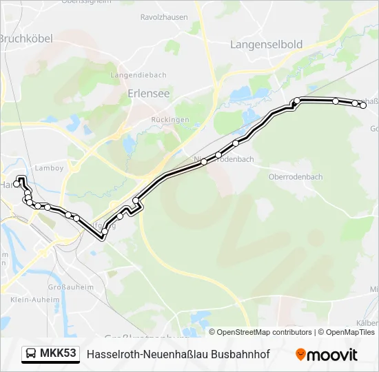 MKK53 Bus Line Map