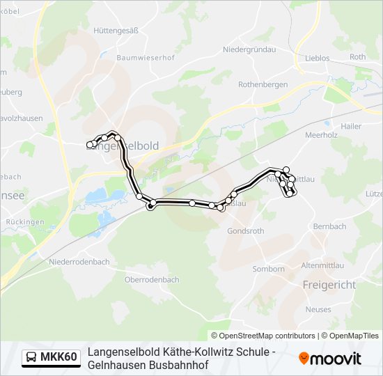 MKK60 Bus Line Map