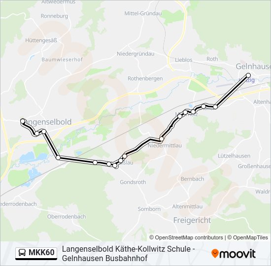 MKK60 Bus Line Map