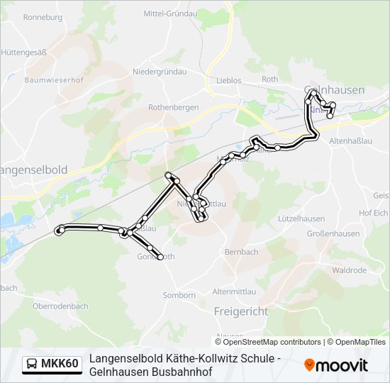 MKK60 Bus Line Map