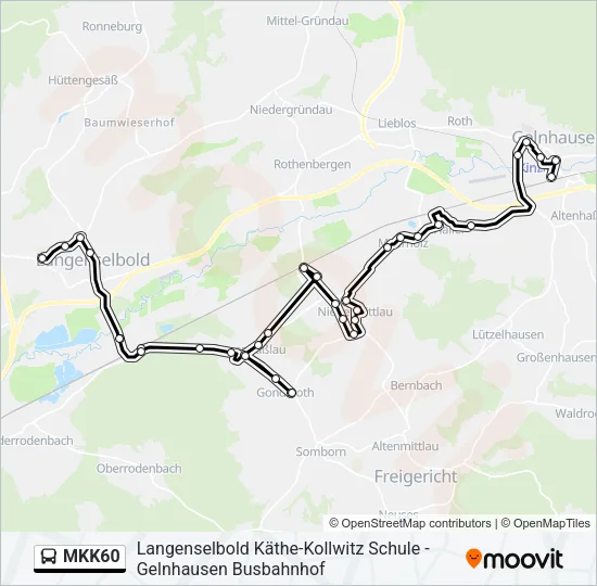 MKK60 Bus Line Map